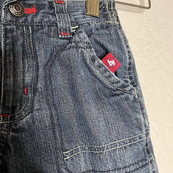 Old Navy Red Flannel Lined Denim Jeans Boys Size 3 T - Picture 4 of 11